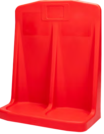 Jactone Double One Piece Extinguisher Stand - Red (X3291)