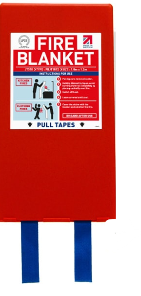 Jactone 1.8 x 1.2m Jacpack Fire Blanket - Red Holder JPR1812