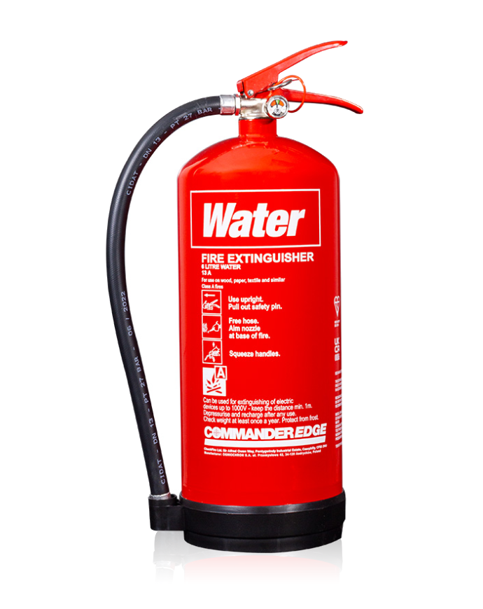 CheckFire FX-PWA-006-CCF 6 litre Water Fire Extinguisher CommanderEDGE (WS6E) - JEM Systems UK