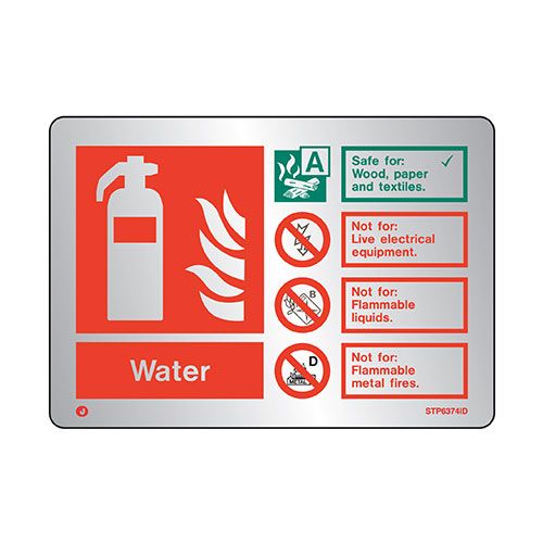 Firechief Sign Water Brushed Stainless Steel (STB6374ID)
