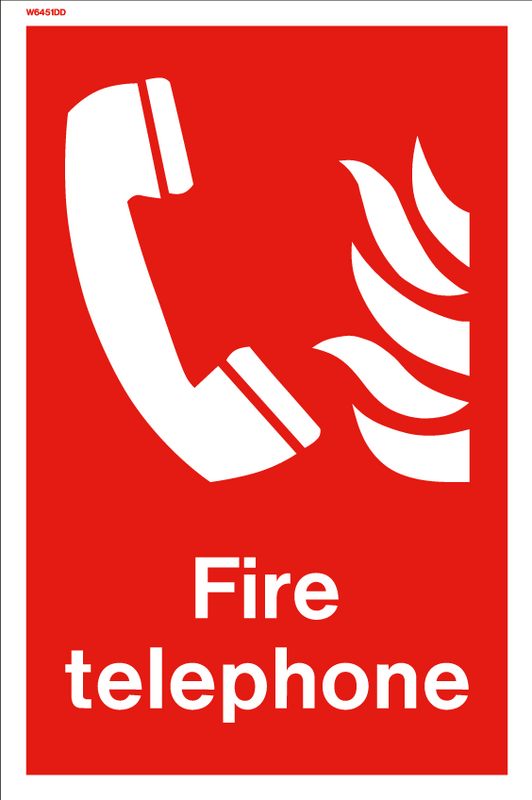 Firechief Fire Telephone Location Sign (W6451DD)