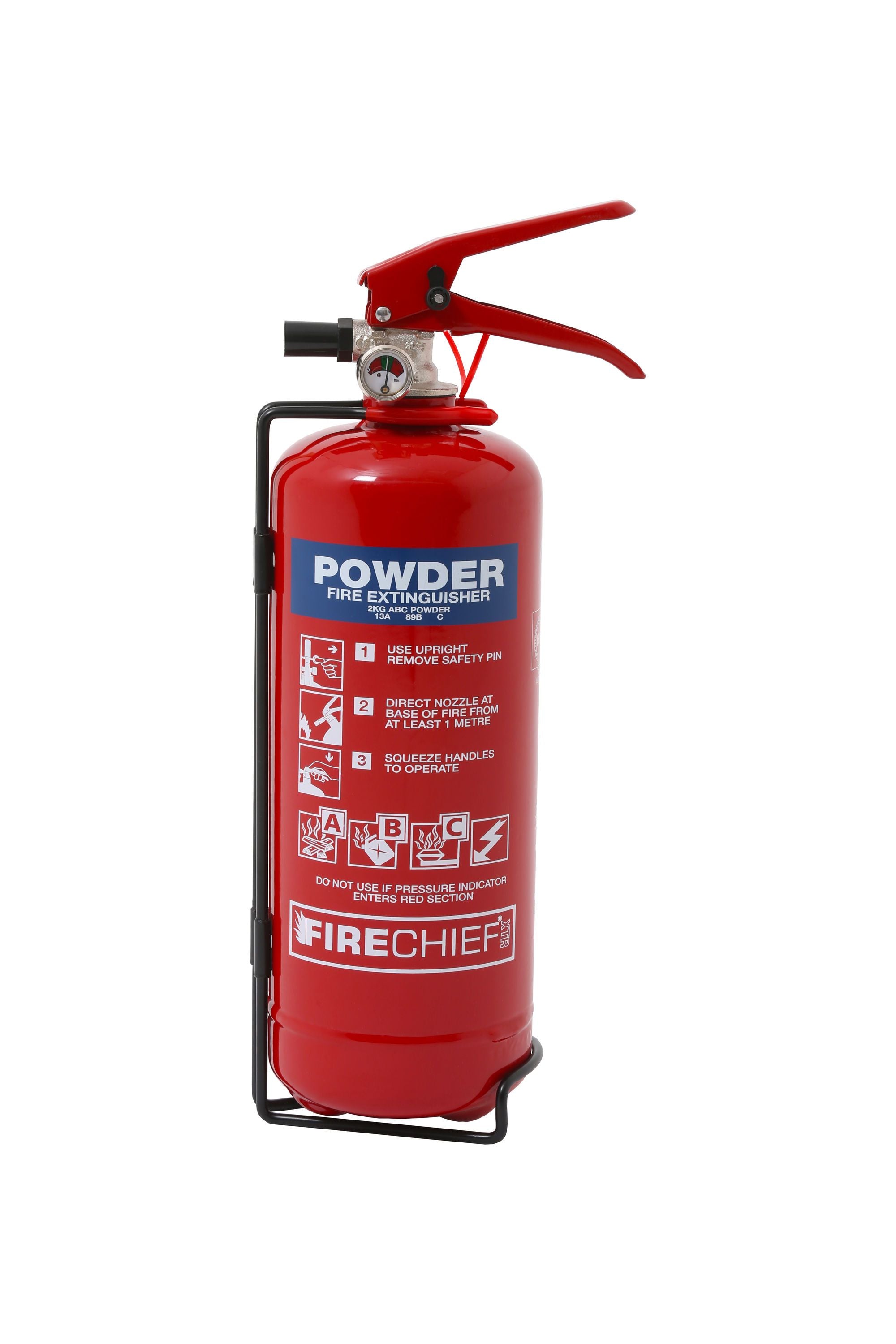 Firechief XTR 2kg Powder Extinguisher (FXP2) - JEM Systems UK