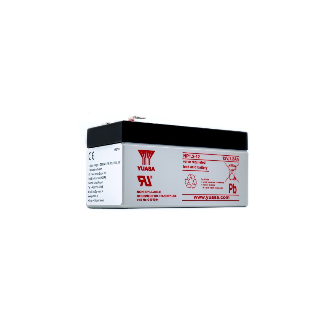 YUASA YUCEL RB12 Battery 1.2 AH 12V Non Flame Retardant