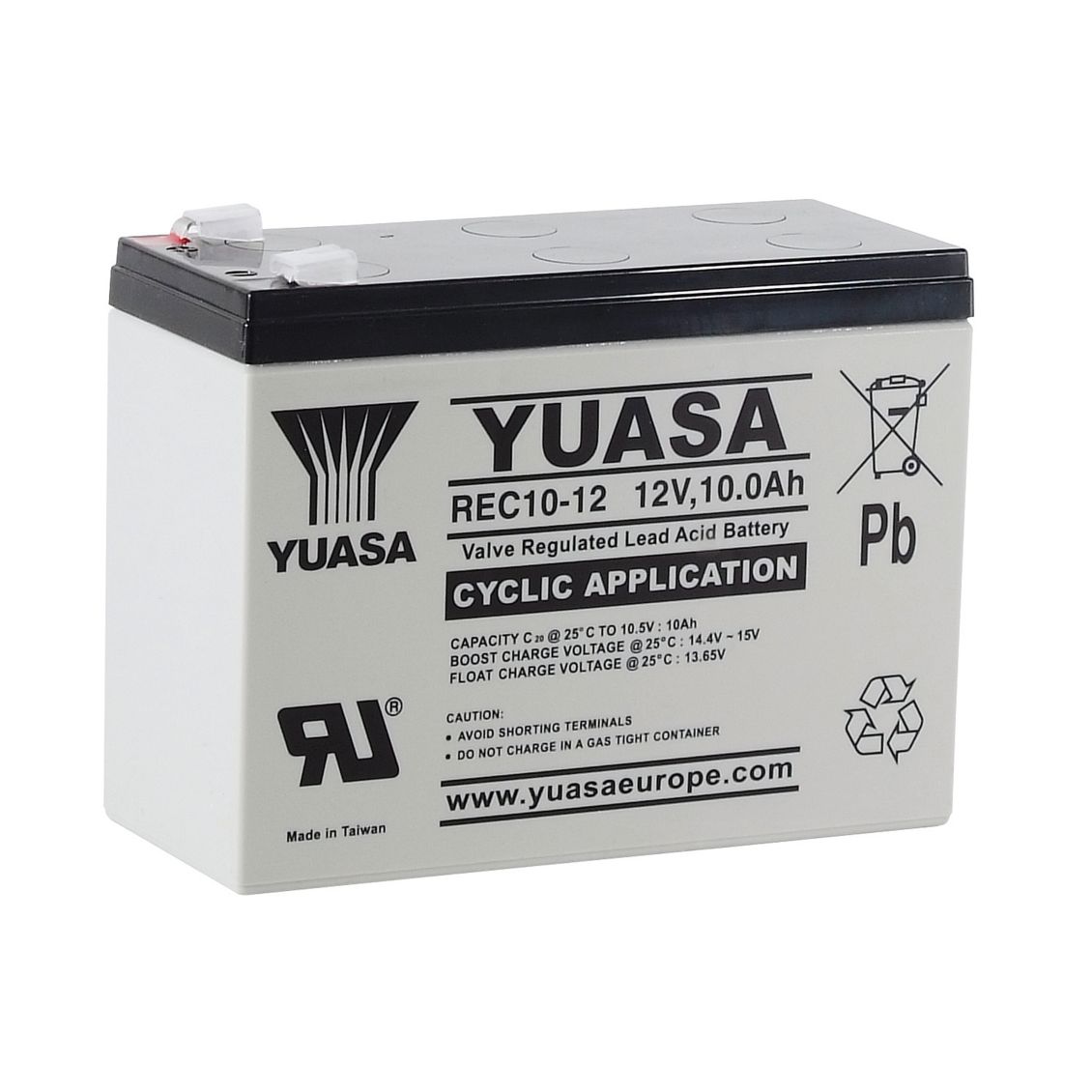 Yuasa REC10-12 12V 10Ah REC series cyclic AGM VRLA battery