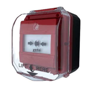 Zeta Addressable CP4 Manual Call Point in Outdoor/Tamperproof Housing (Red) (ZT-CP4/AD/WP/PLUS)
