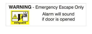 Hoyles Emergency Escape Only Sign 300x90mm