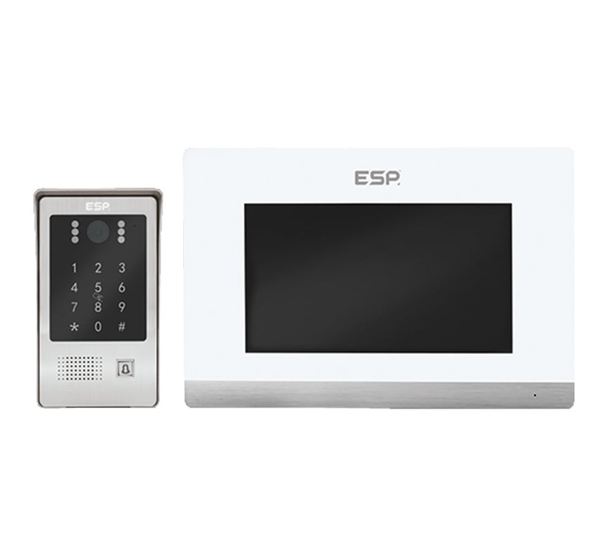 ESP Aperta IP PoE Single Way Video Door Entry Kit with Switch (White) (A1IPKW) - JEM Systems UK