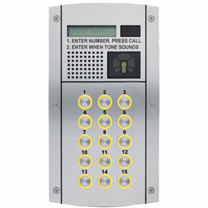 Comelit GDX 9 Button Compact Functional Entrance Panel Flush c/w Yellow Bezel