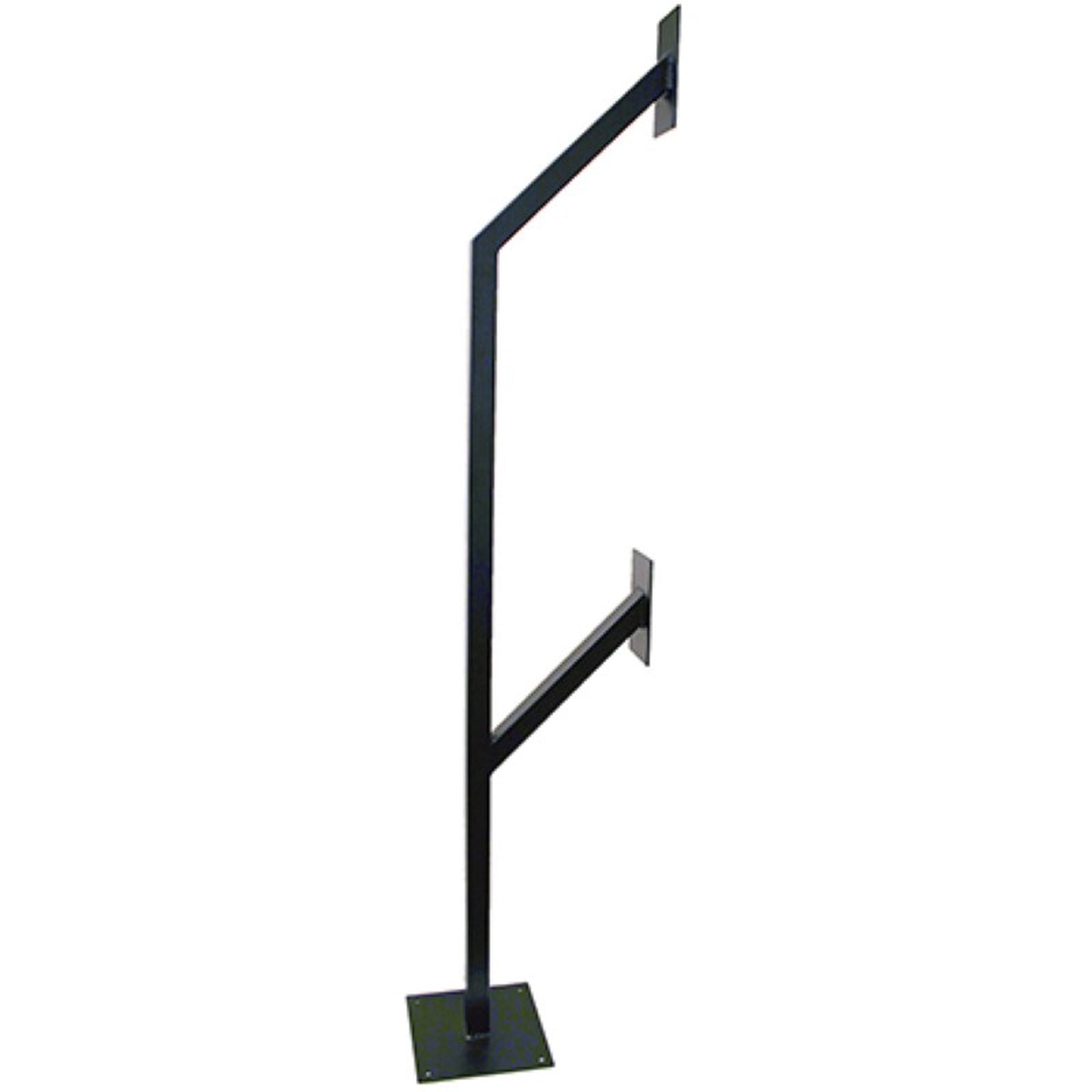CDVI Dual Height Car/Lorry Goose Neck Post 2m Black