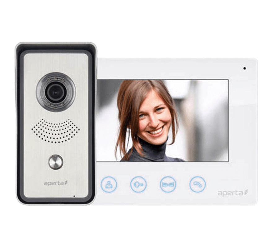 ESP Aperta Single Way Video Door Entry Kit with White Monitor (APKIT) - JEM Systems UK