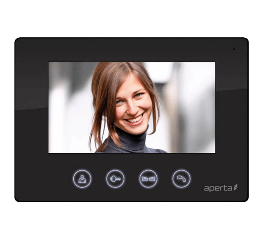 ESP Aperta Colour Video Door Entry Monitor (Black) (APMONB) - JEM Systems UK