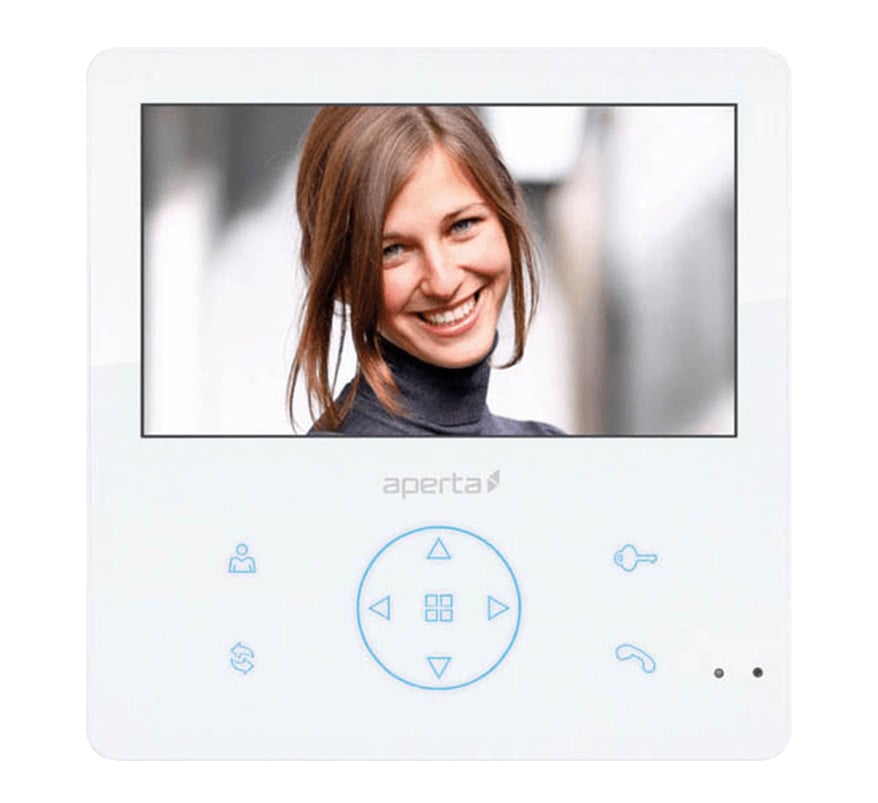 ESP Aperta Colour Video Door Entry Monitor with Record Facility (White) (APMONWG) - JEM Systems UK