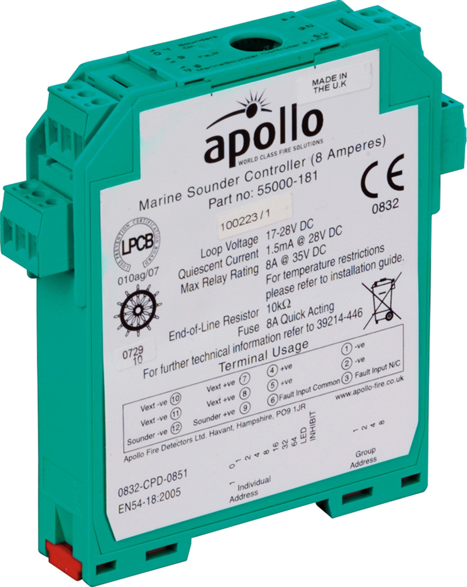 Apollo 55000-181MAR XP95 Marine DIN-Rail AV Control Module (8 Amperes) - JEM Systems UK