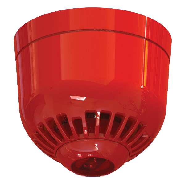 Aritech ASC2366 2000 Series Ceiling Mount Sounder/Beacon Red Flash - JEM Systems UK