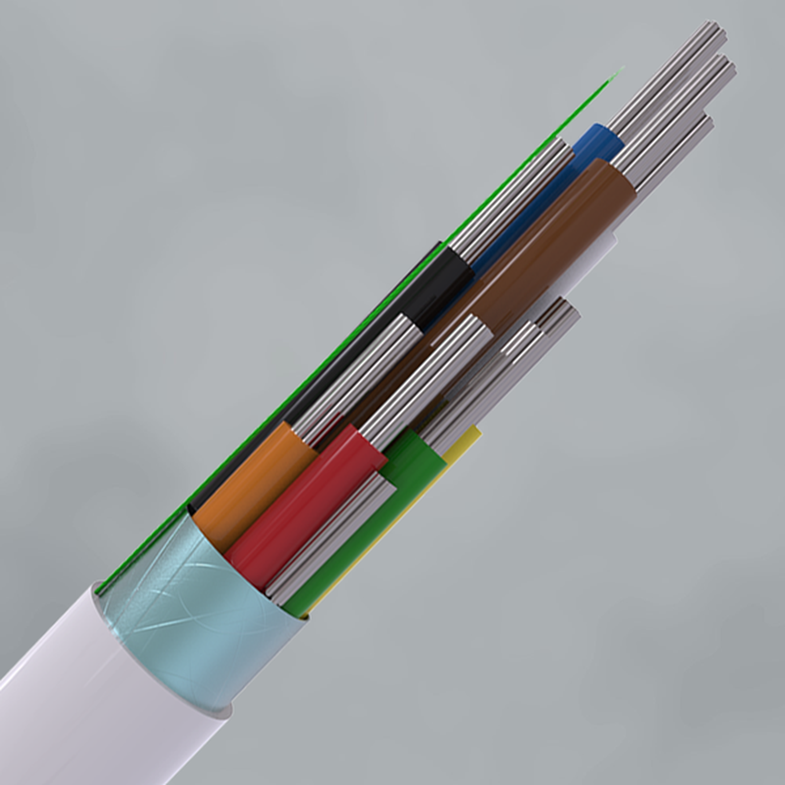 CQR 8 Core Type 1 B2ca LSZH Screened Copper Cable White 100m