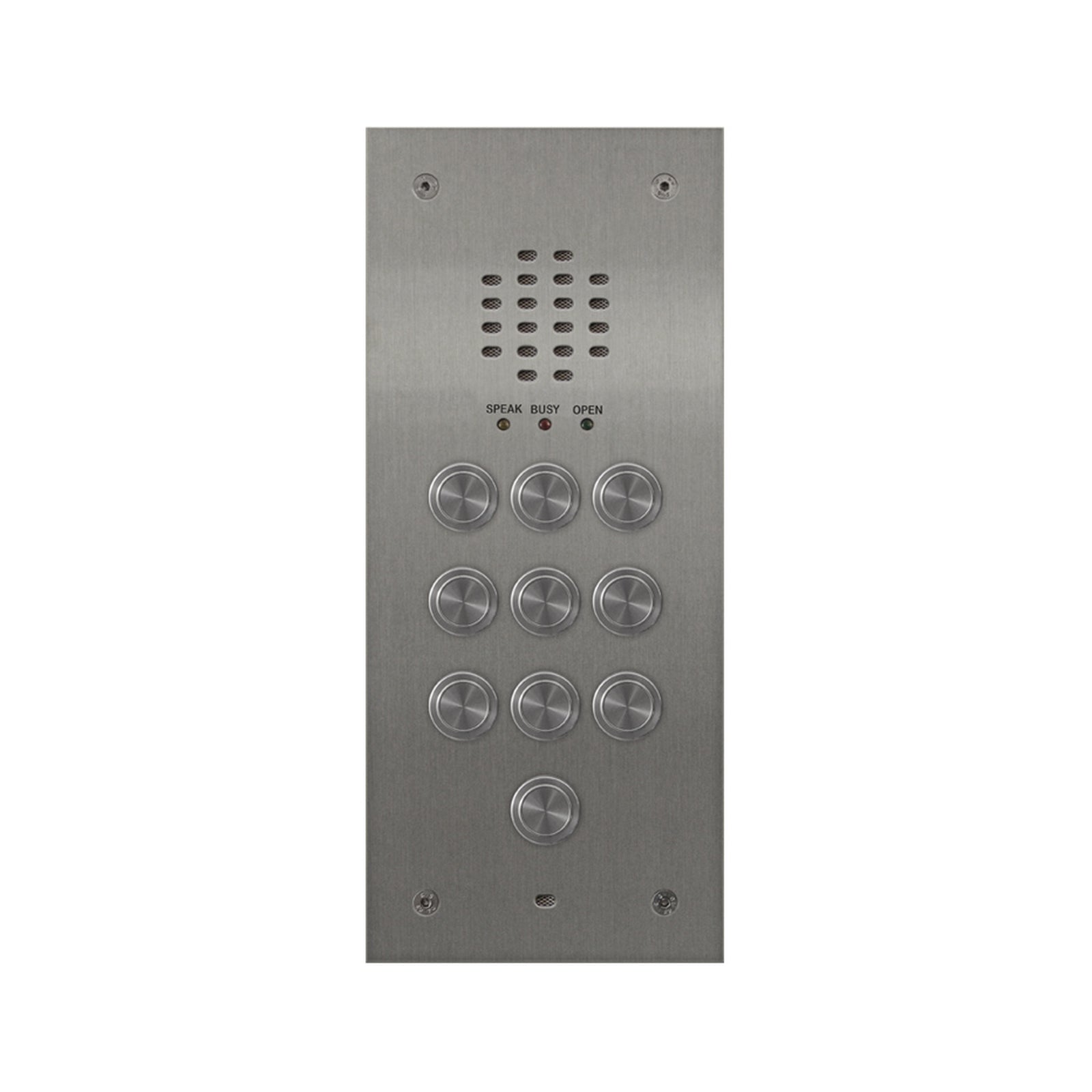 Videx 10 Button Audio Vandal Resistant Flush Panel c/w 136 Amplifier