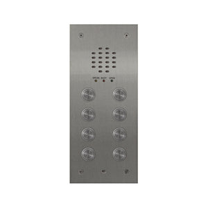 Videx 8 Button Audio Vandal Resistant Flush Panel c/w 136 Amplifier