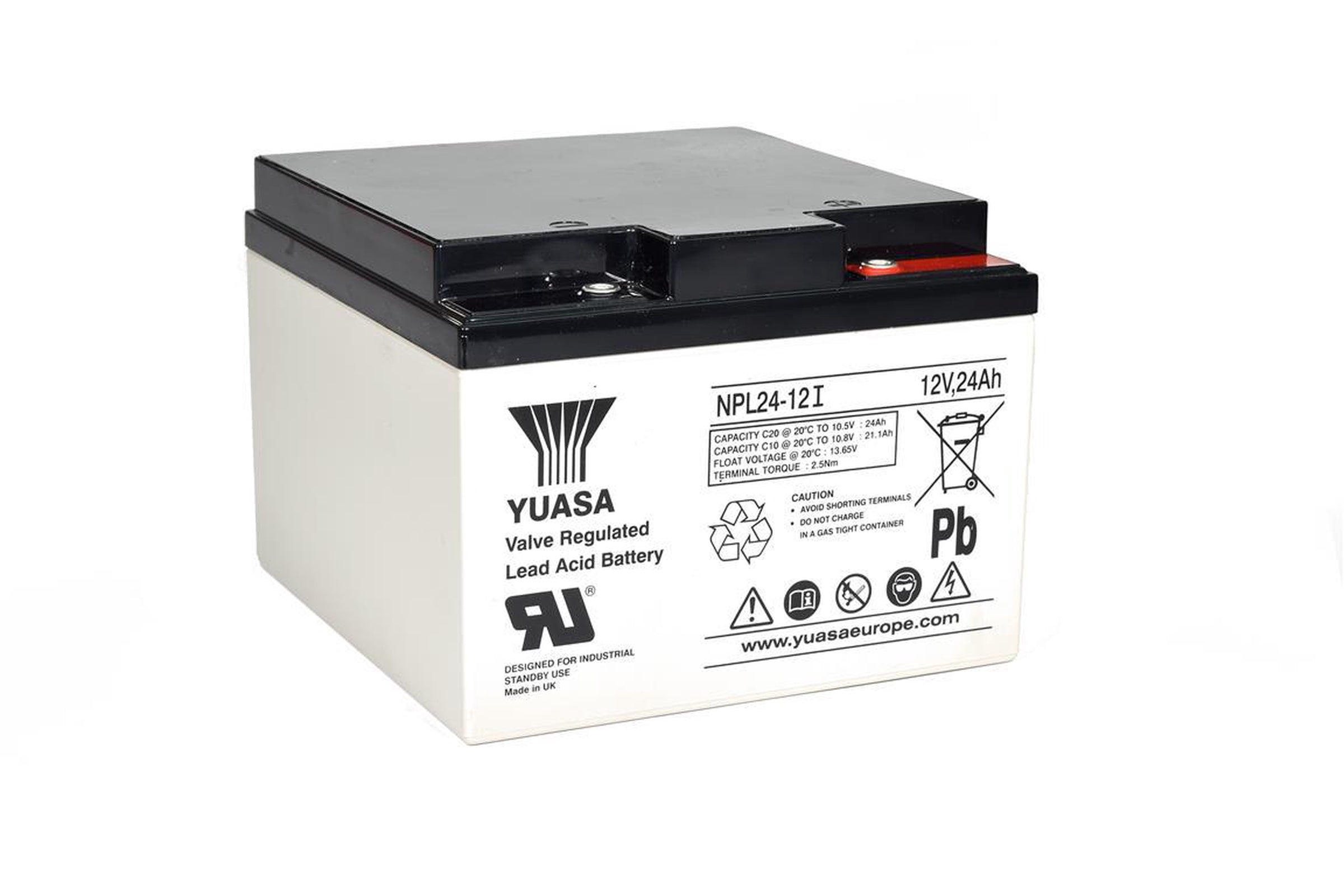 Yuasa 12V 24Ah Industrial VRLA Battery
