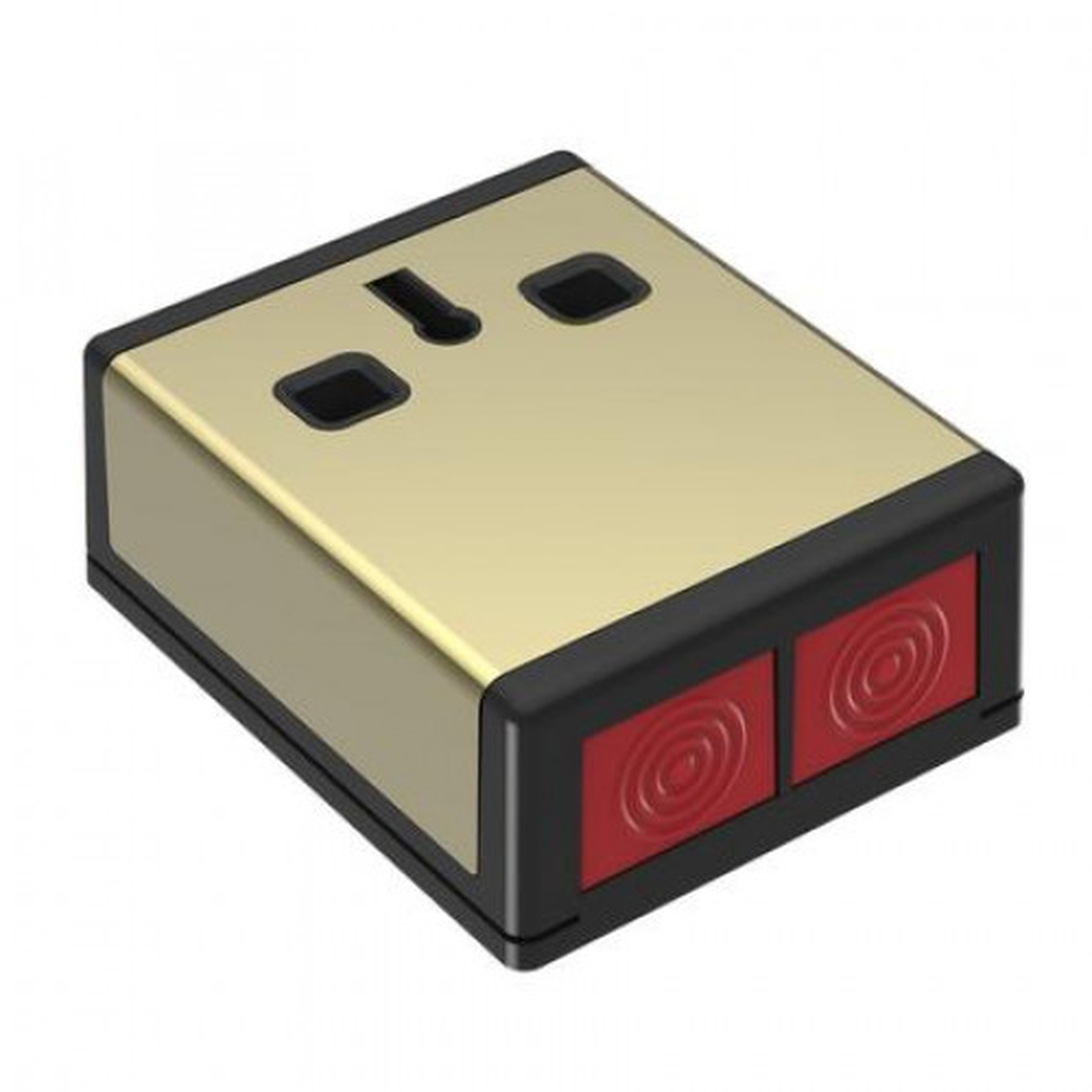 CQR Double Push Panic Button Key Resettable Brass/Black Grade 3