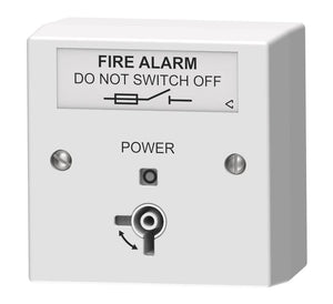 C-TEC Fire Alarm Mains Isolator Keyswitch, White, Surface Mount (BF326/WS)
