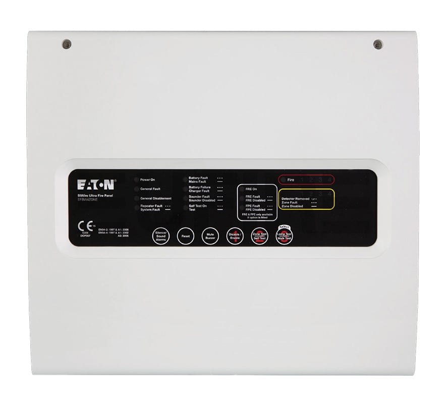 Eaton Flexi 4 Zone BiWire / Conventional Fire Control Panel (EFBW4ZFLEXI) - JEM Systems UK