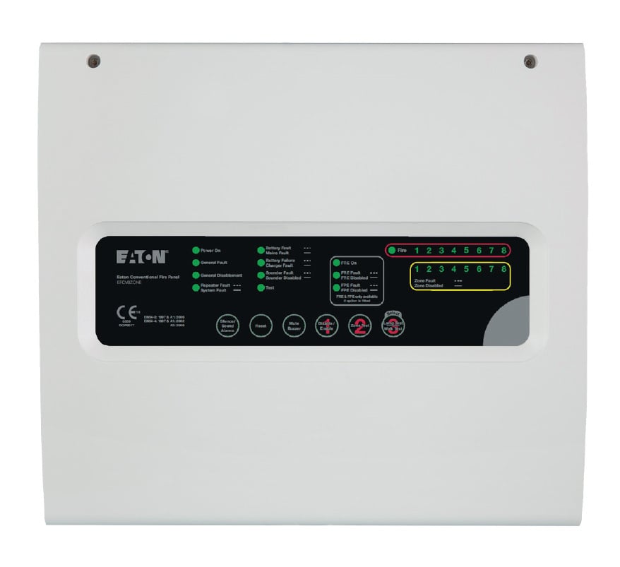 Eaton Flexi 8 Zone BiWire / Conventional Fire Control Panel (EFBW8ZFLEXI) - JEM Systems UK