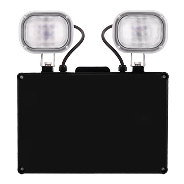 ESP Duceri 6W LED IP40 Emergency Twin Spot - Black - Lithium Battery (D1101BK) - JEM Systems UK