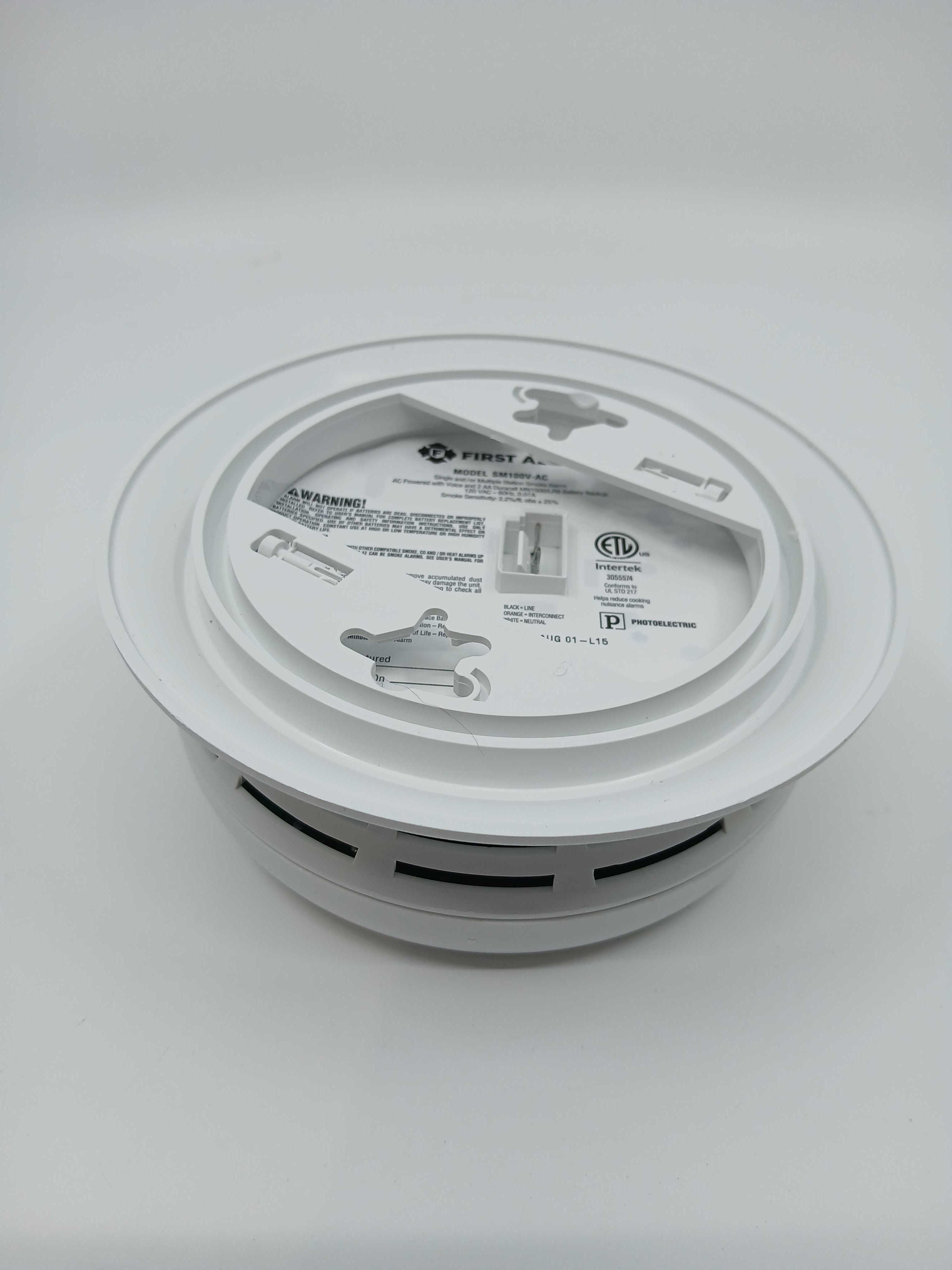 BRK SM100V-AC Hardwired Smoke Alarm Voice Battery Backup Photoelectric - JEM Systems UK