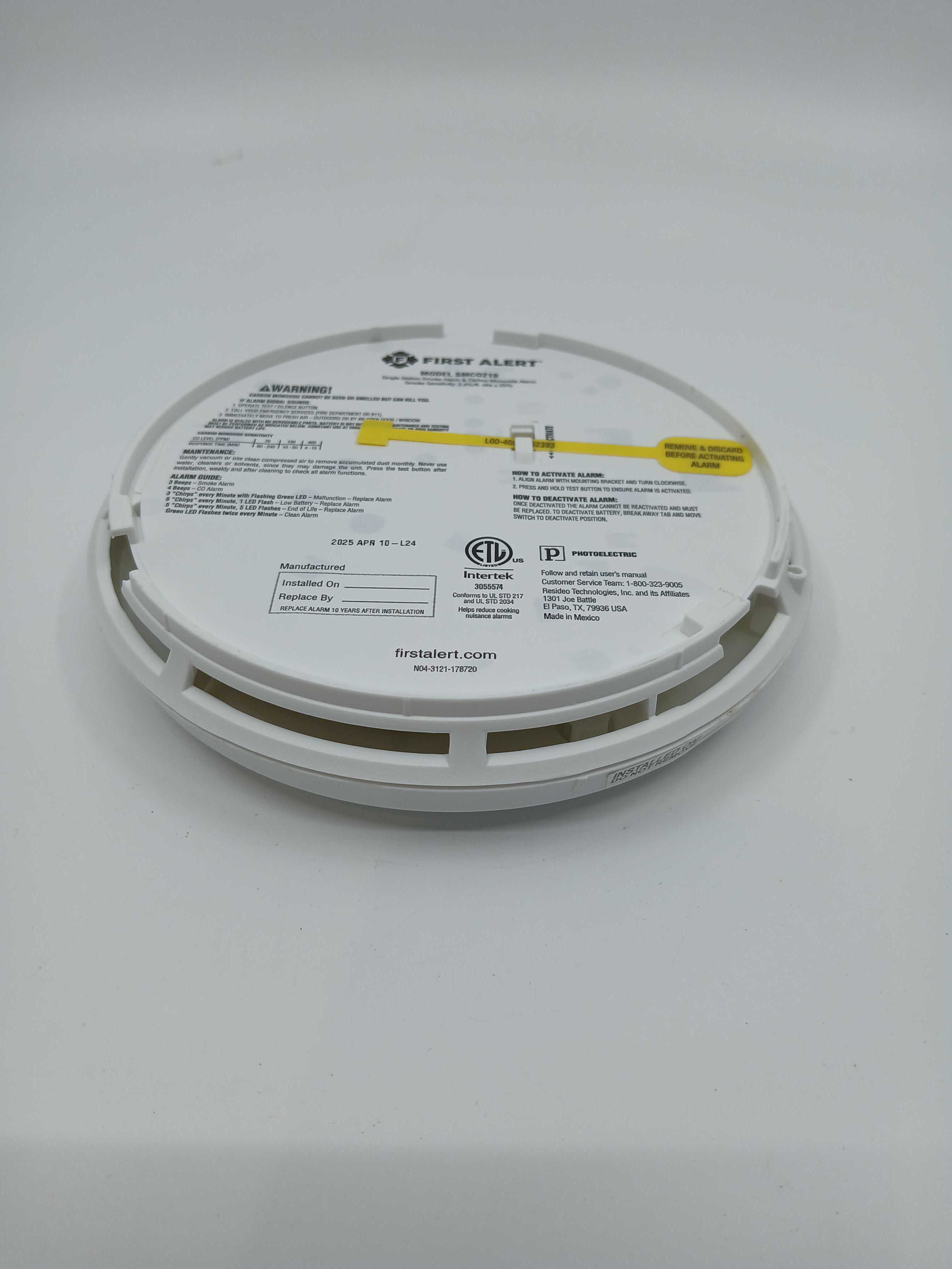 BRK SMCO210 Battery Powered Combo Smoke CO Alarm 10-Year Lithium - JEM Systems UK