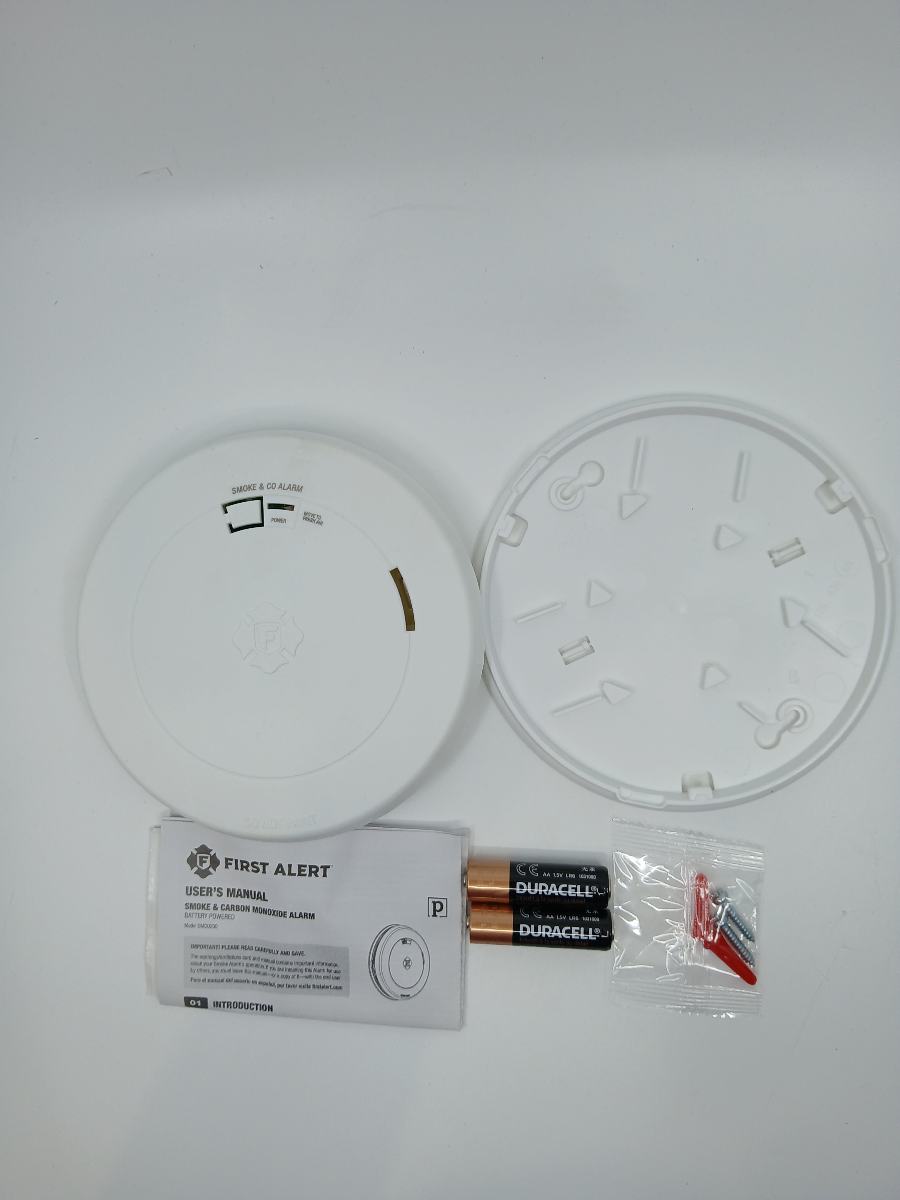BRK SMCO200 Battery Powered  Combo Smoke CO Alarm Replaceable Battery CO Sensor