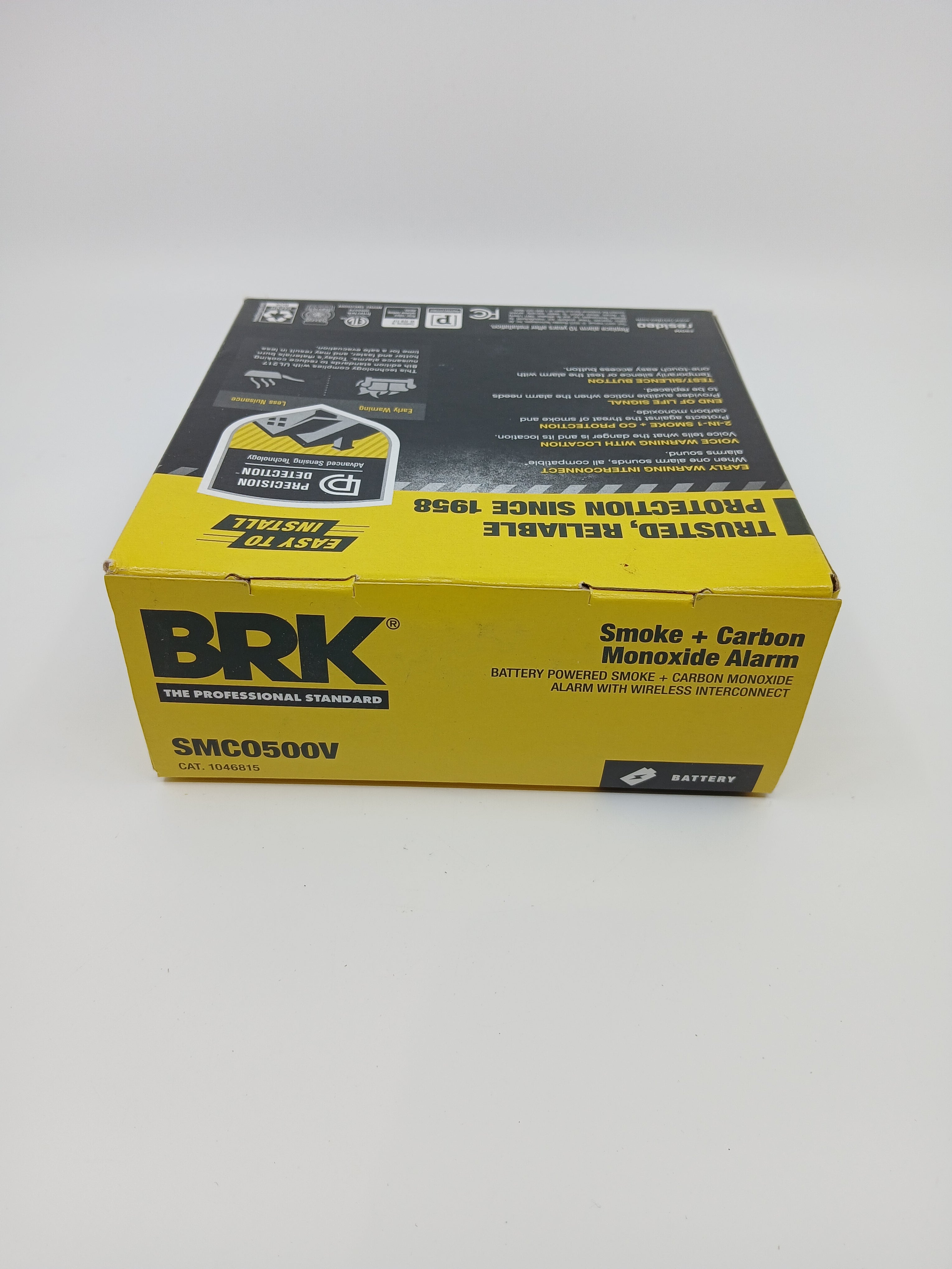 BRK SMCO500V Wireless Interconnect Battery Combo Smoke CO Alarm Voice Photoelectric CO Sensor