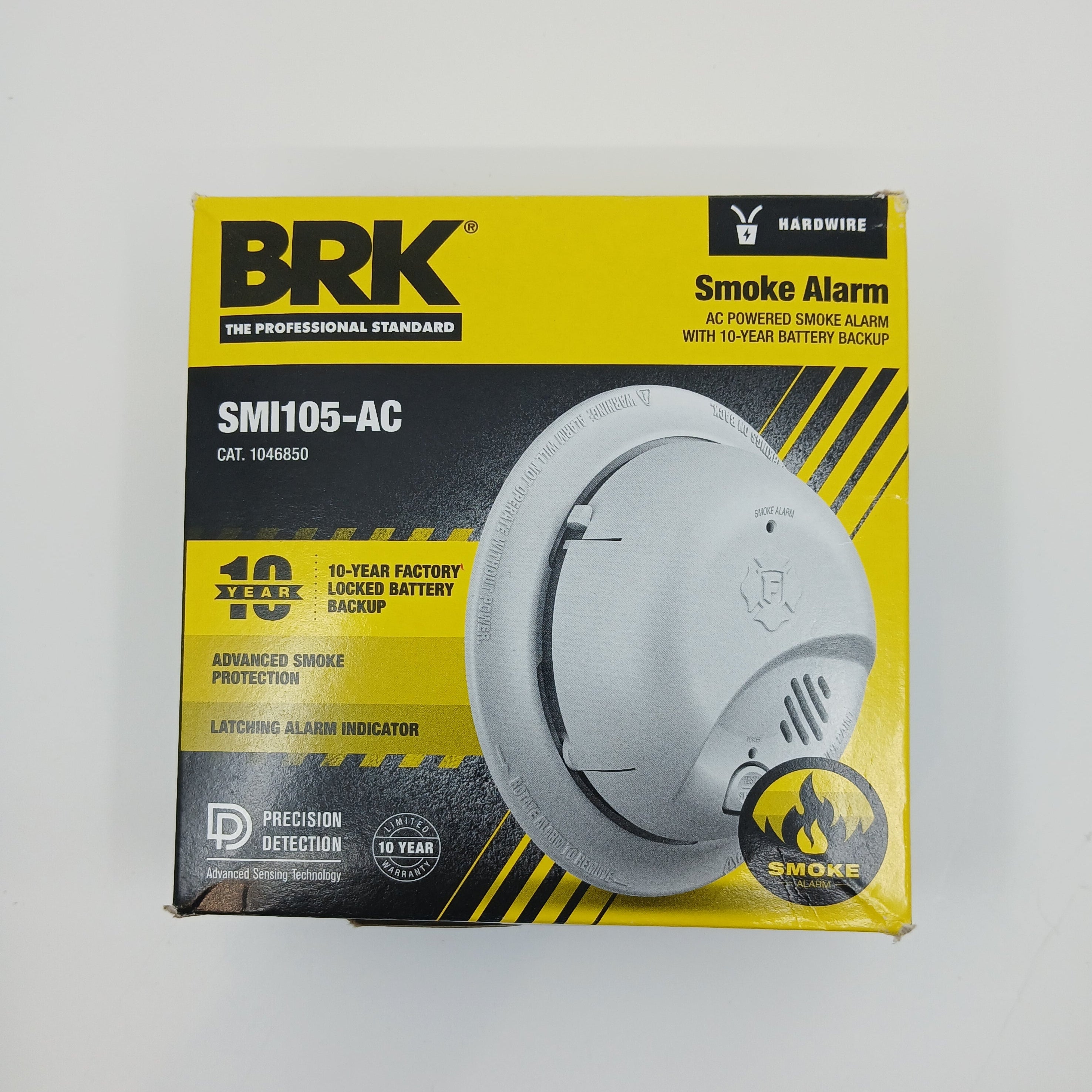 BRK SMI105-AC Hardwired Smoke Alarm 10-Year Lithium Battery Ionization