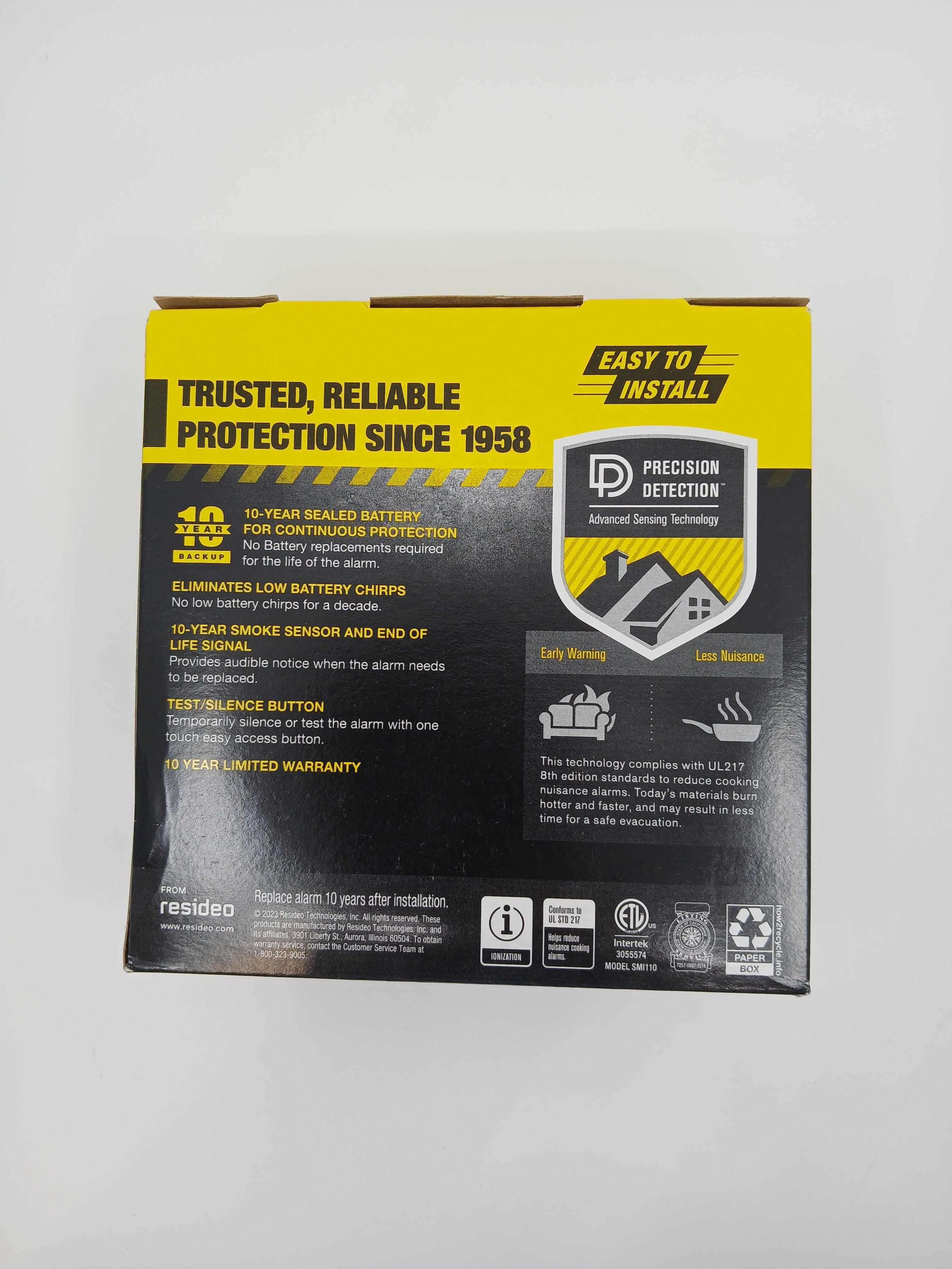 BRK SMI110 Battery Powered Smoke Alarm 10-Year Lithium Ionization