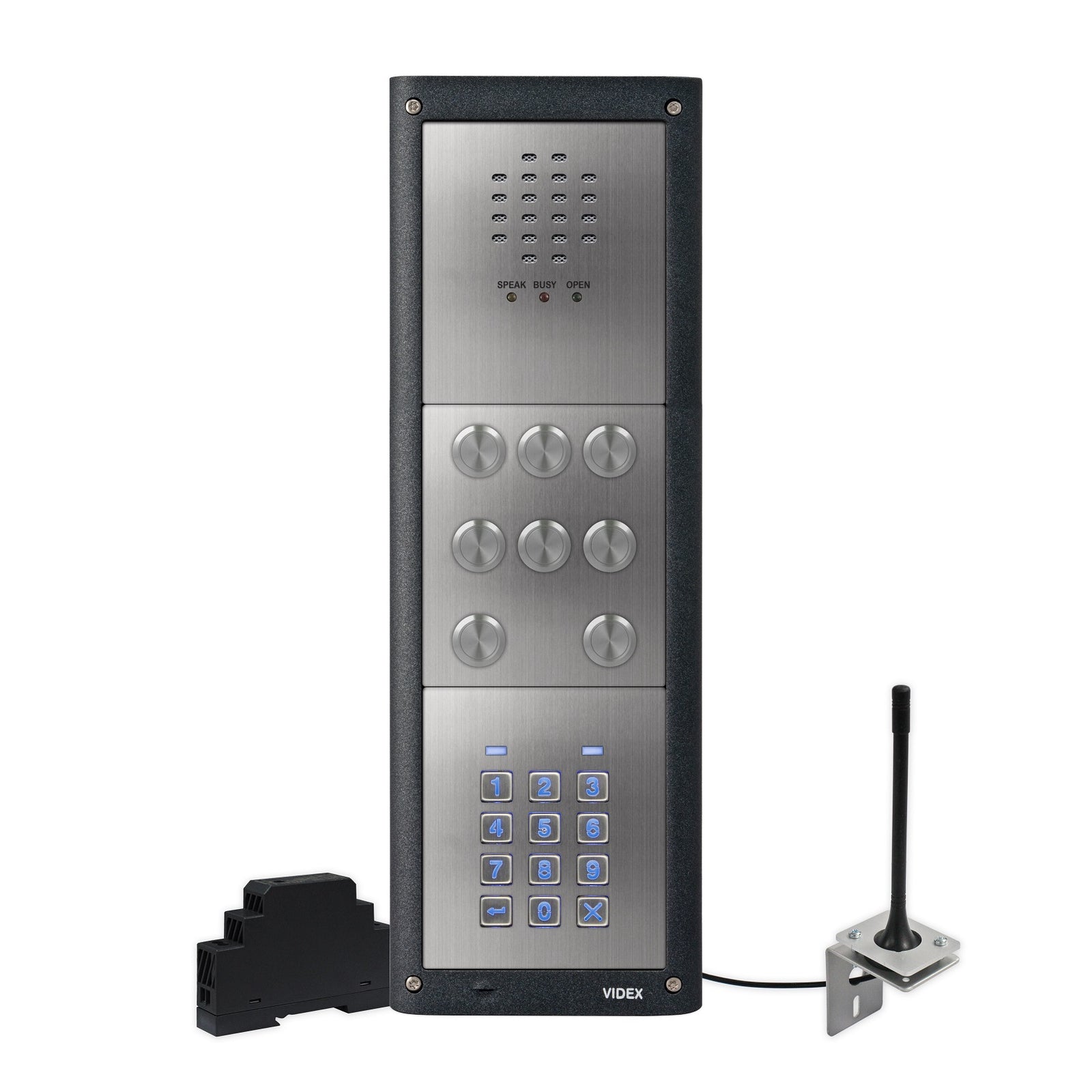 Videx 8 Button VR 4K Flush 4G GSM Audio Kit c/w Codelock