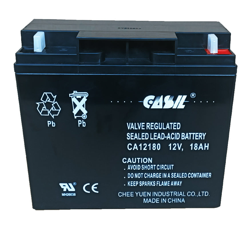 Casil 12v 18Ah Sealed Lead Acid Battery - Flame Retardant (CA12180-V0) - JEM Systems UK