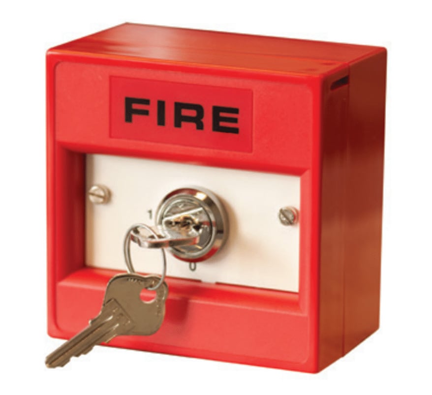 Hochiki CDX Conventional 2 Position Keyswitch Call Point with Backbox (Red) (CCP-KS) - JEM Systems UK