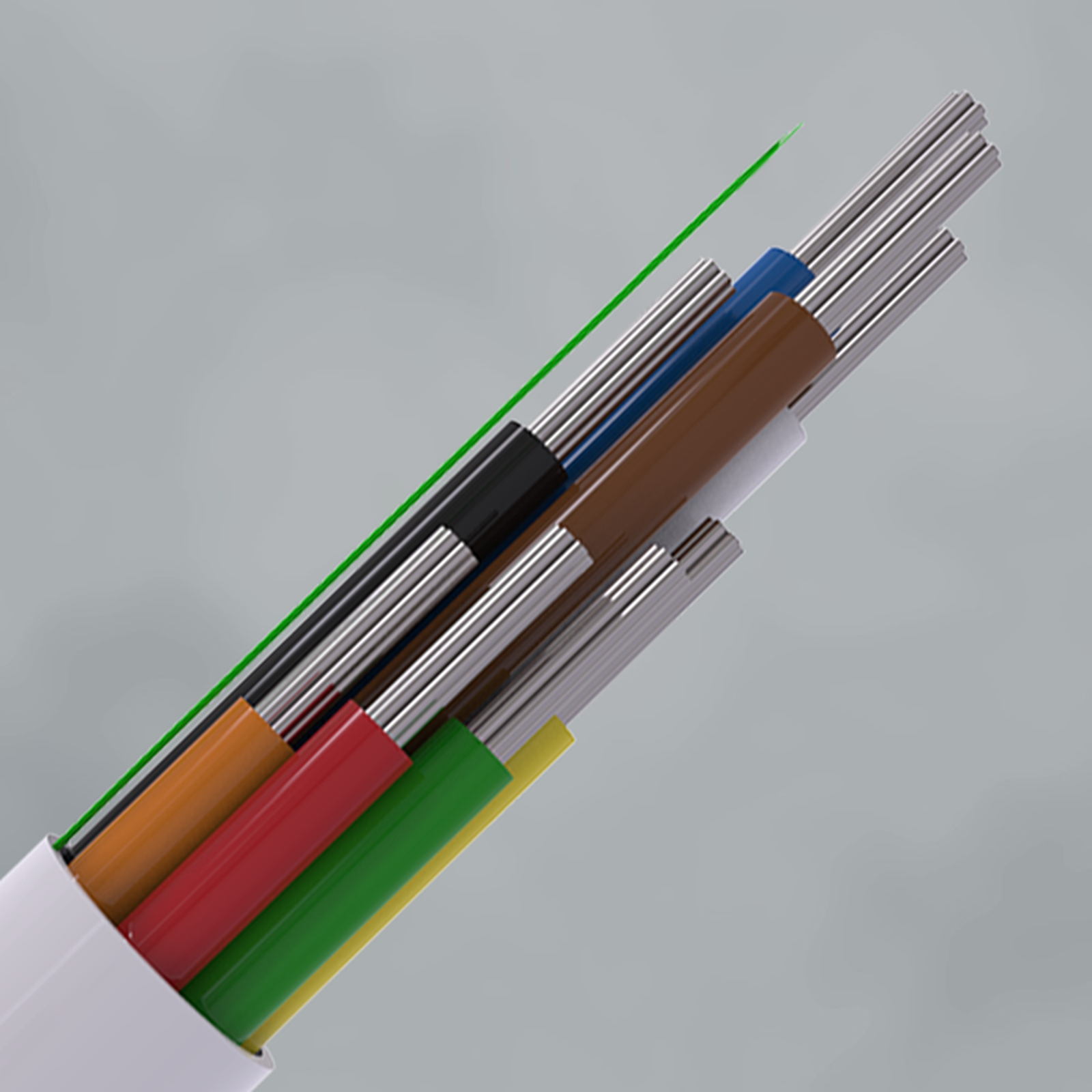 CQR 8 Core Type 1 Eca LSZH Professional Copper Cable White 100m