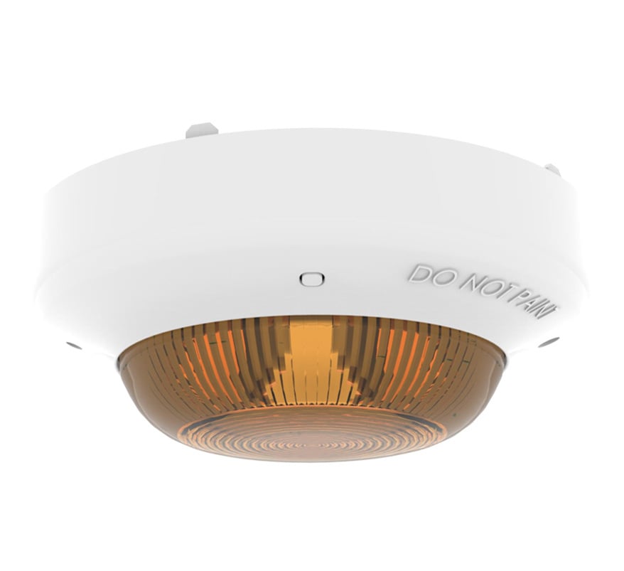 Hochiki ESP Addressable VID Beacon (White Case, Amber Lens) (Non EN54-23) (CHQ-AB(AMB)WHT) - JEM Systems UK