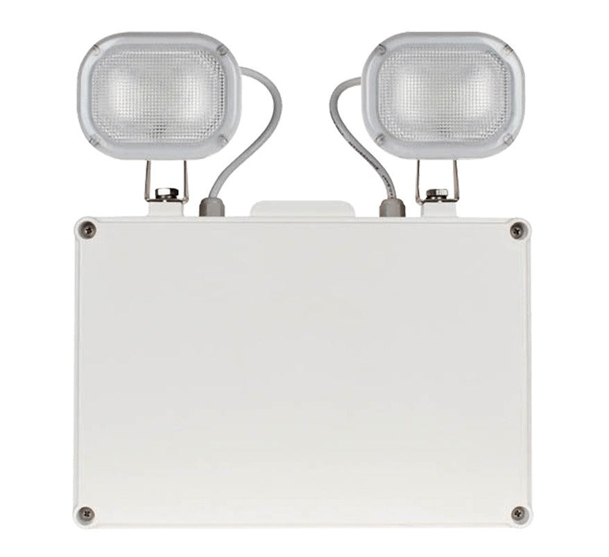 ESP Duceri 9W LED IP65 Emergency Twin Spot with Self Test (White) (D5102WH) - JEM Systems UK