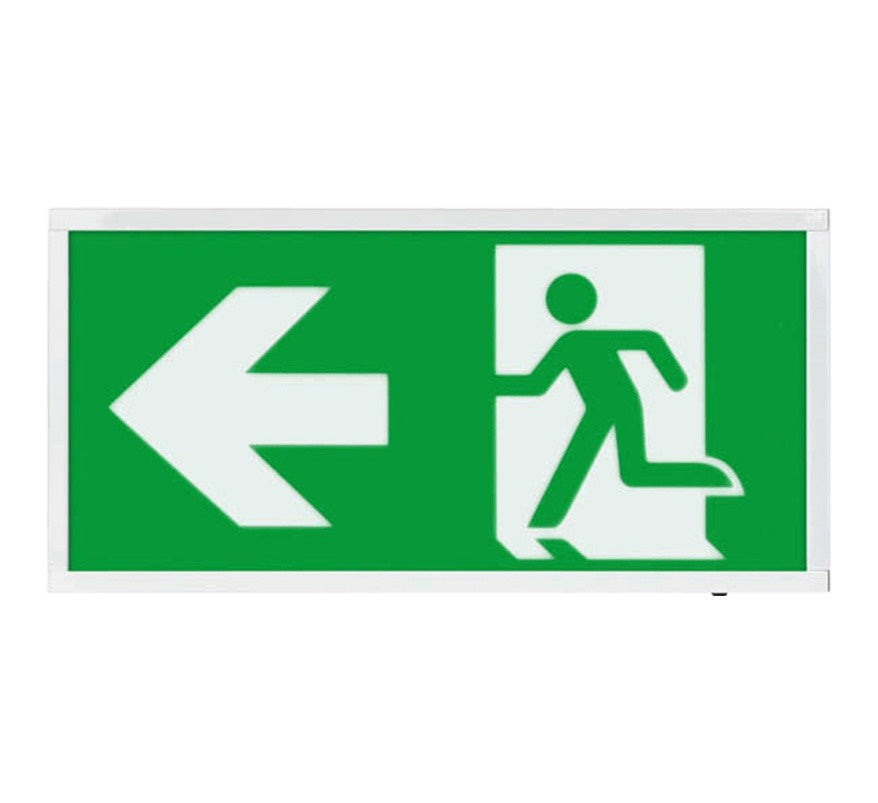 ESP Duceri 3W LED IP20 Emergency Exit Box - Lithium Battery - Left Arrow (D120LWH) - JEM Systems UK