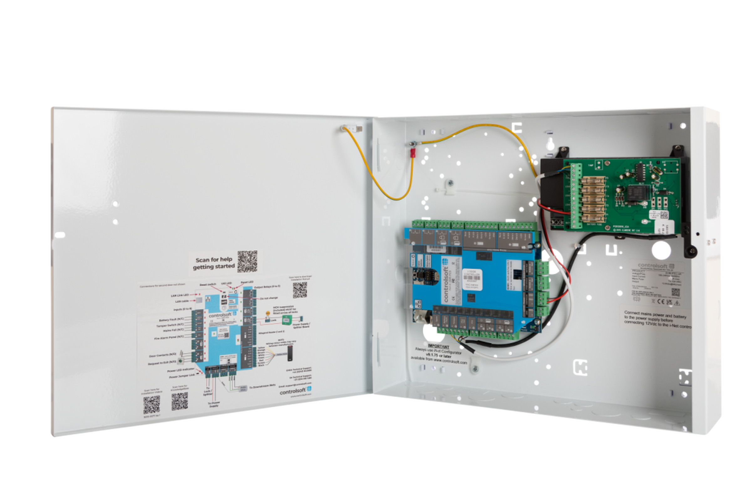 Controlsoft iNet 2 Door/2 Reader Boxed Control Unit with 4A PSU