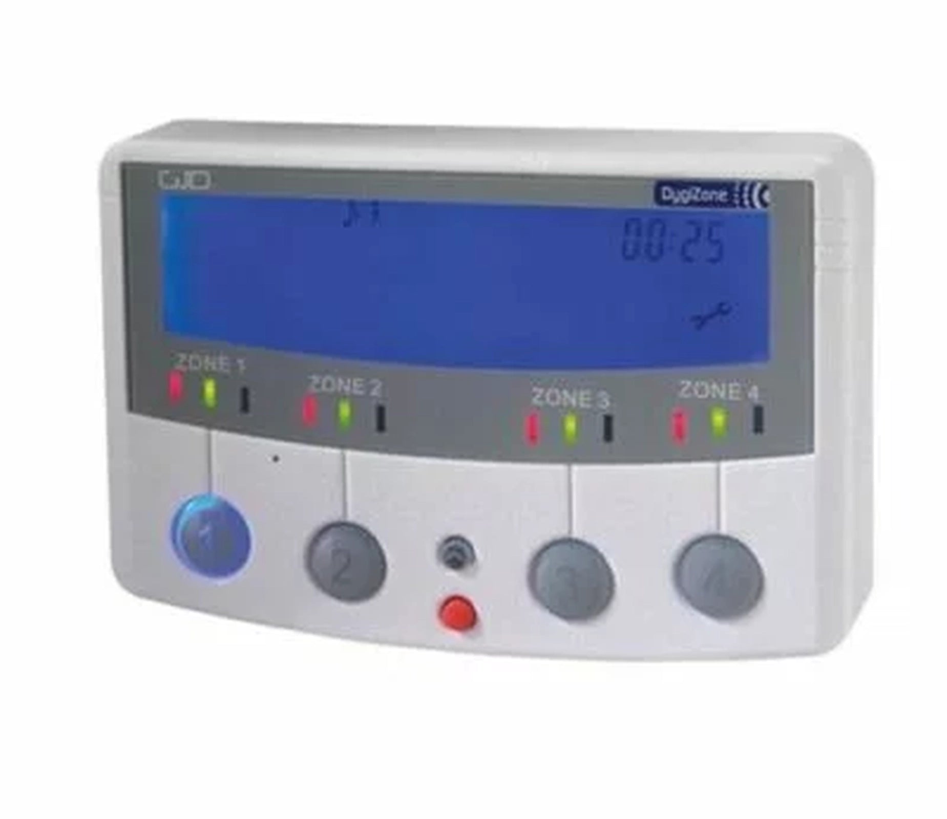 GJD DygiZone Digital 4 Zone Controller White with LCD Backlight & Clock