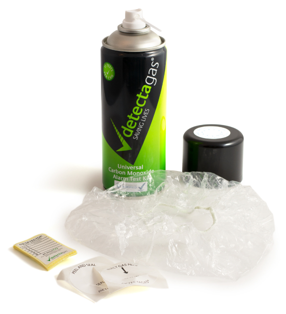DetectaGas DG2 400 ml universal CO alarm test kit - JEM Systems UK
