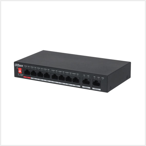 10-Port Unmanaged Desktop Switch with 8-Port PoE