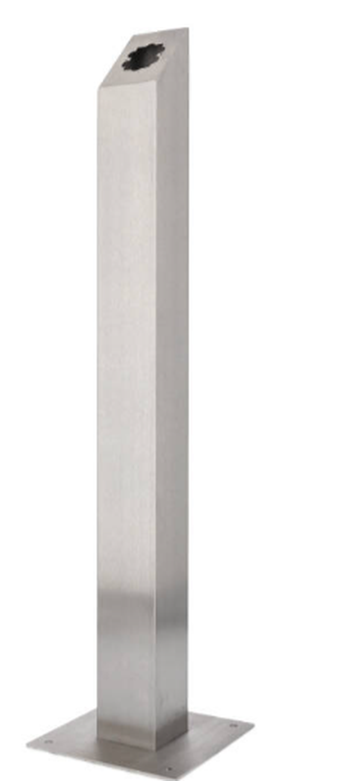 CDVI Angled Top Post 1m Stainless Steel with UK Back Box Format Cutout