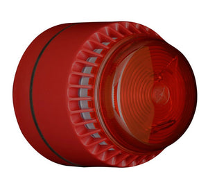 Eaton Conventional Xenon Sounder Beacon, Shallow Base, Red (FL-RL-R-S)