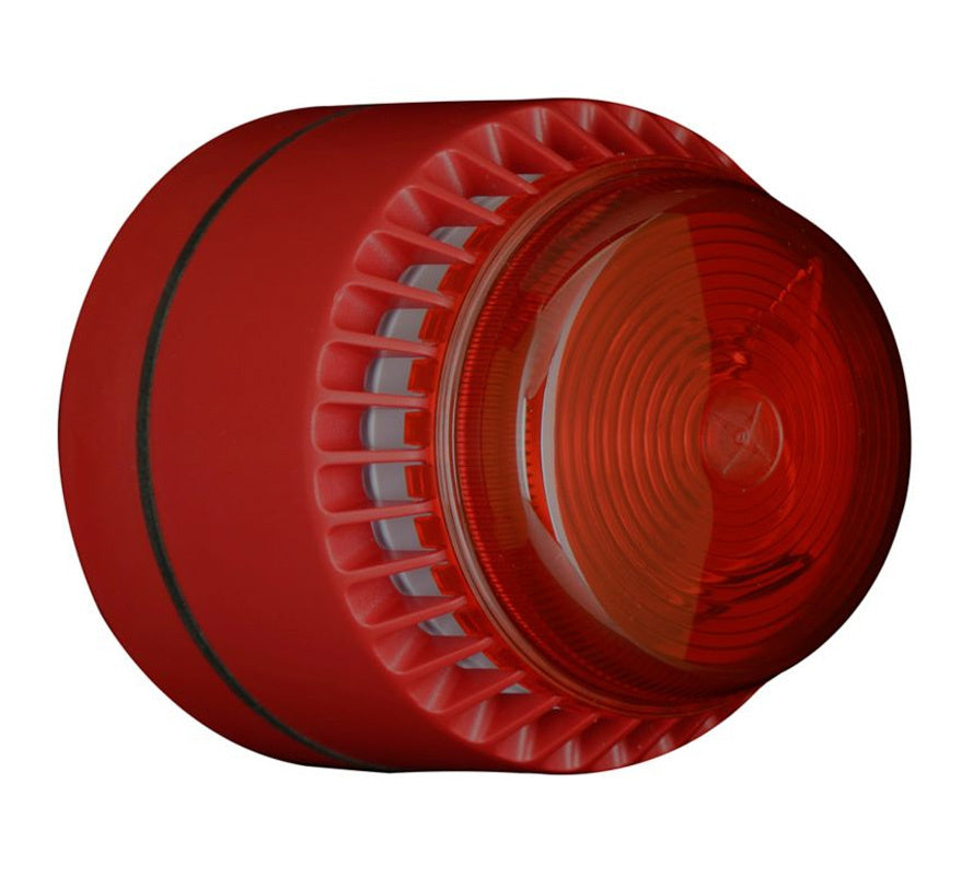 Eaton Conventional Xenon Sounder Beacon, Shallow Base, Red (FL-RL-R-S) - JEM Systems UK