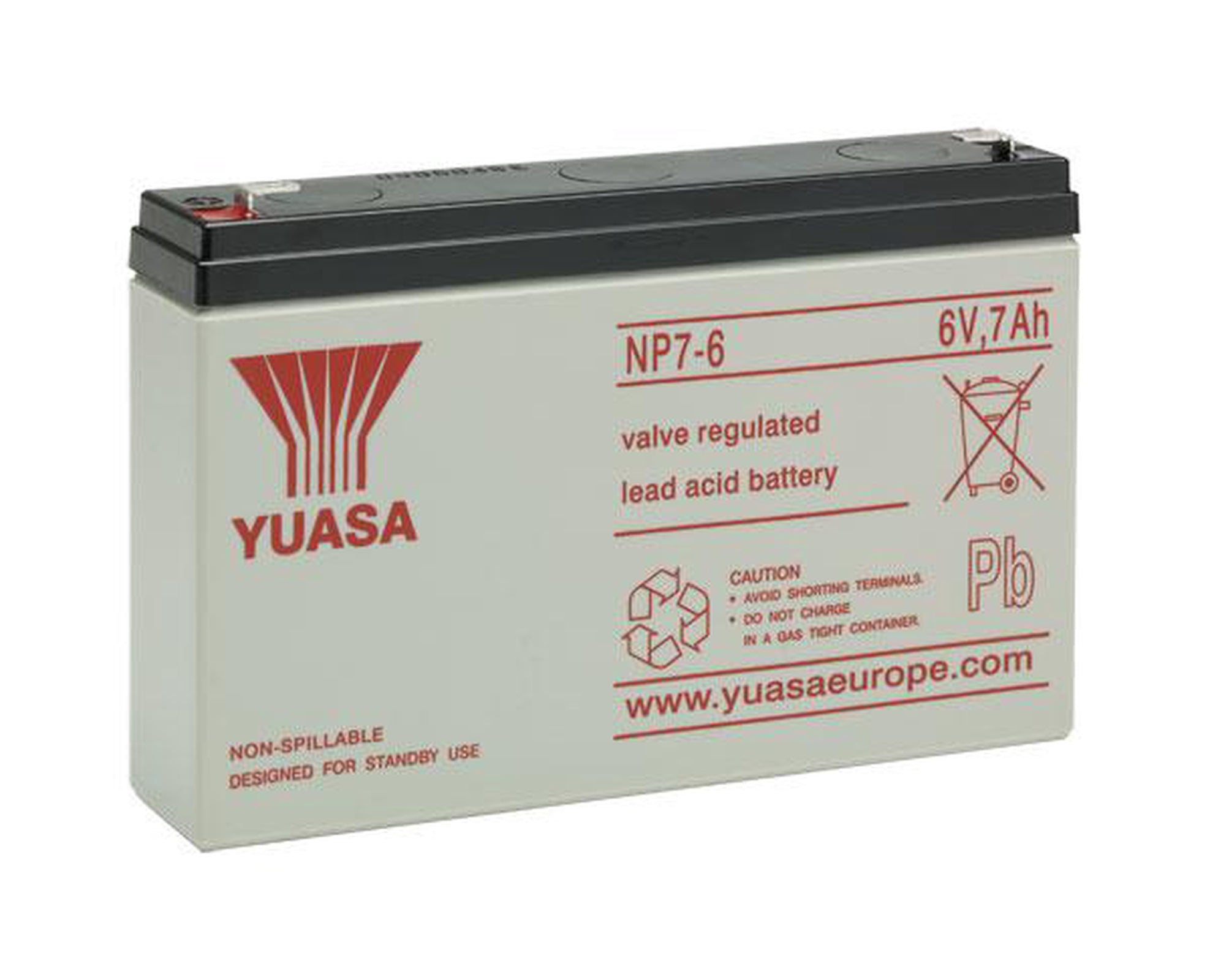 Yuasa 6V 7Ah Industrial VRLA Battery