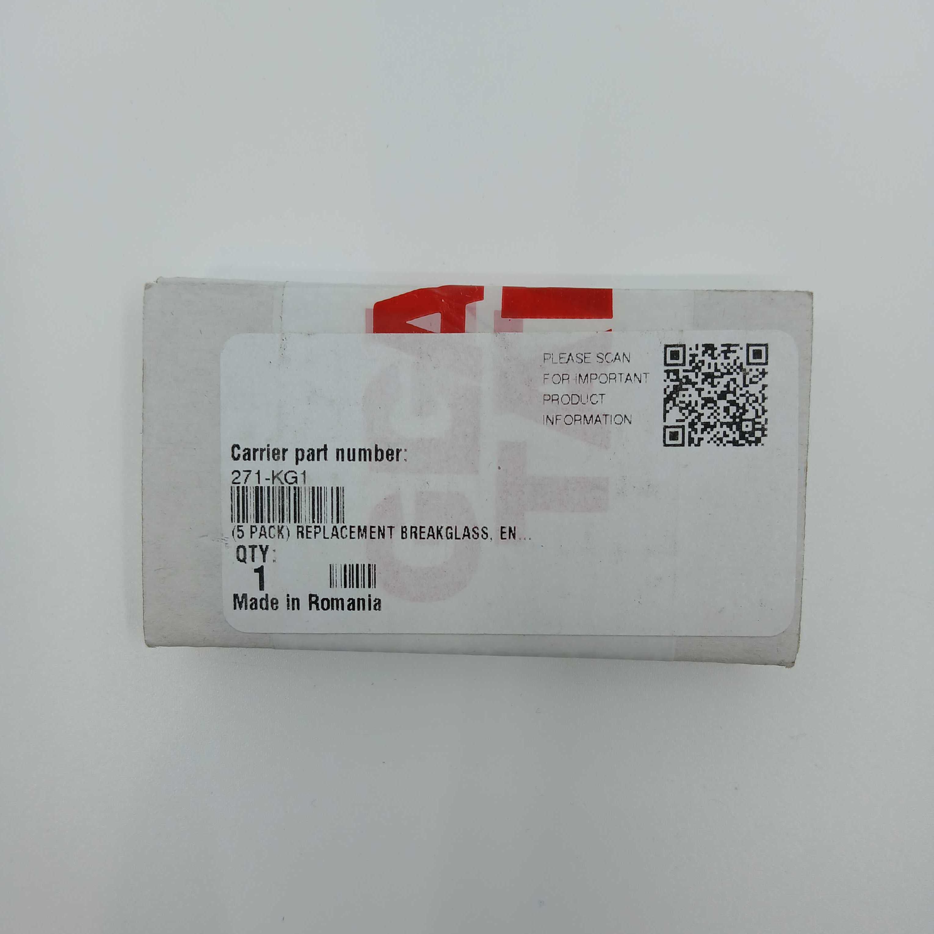 Edwards 271-KG1 Replacement Breakglass English - (5 PACK) - JEM Systems UK