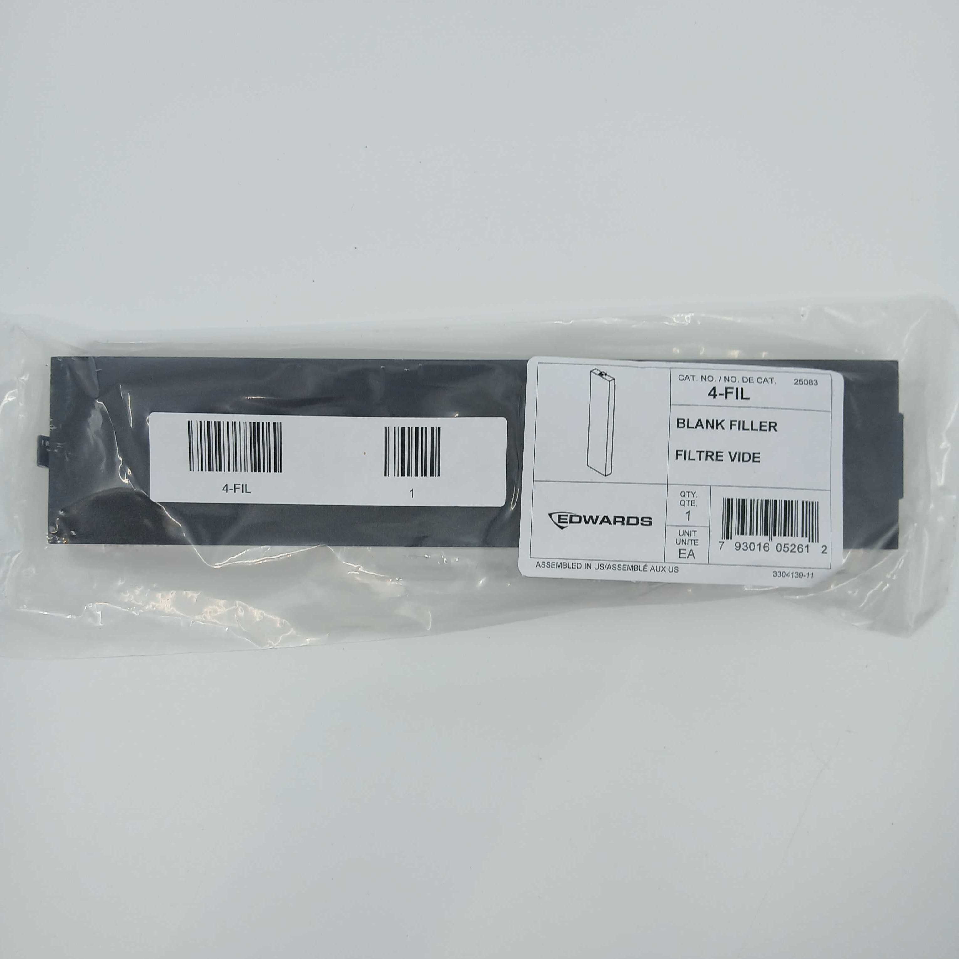 Edwards 4-FIL Blank Filler Plate - JEM Systems UK